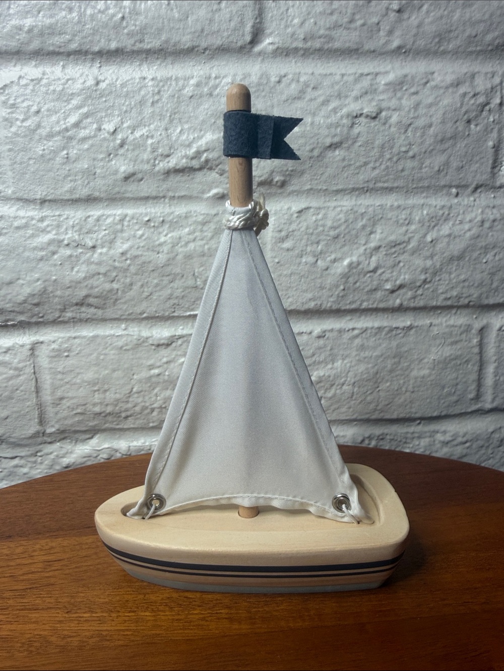 Hearth and Hand Wooden Sail Boat Montessori